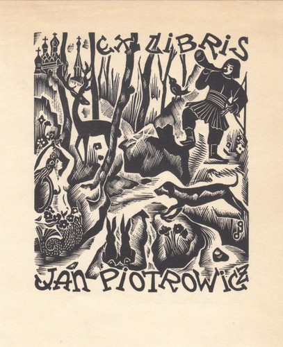 Exlibris bookplate holzstich - exlibris,