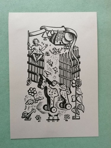 Exlibris dora geldzahler - exlibris, 1946